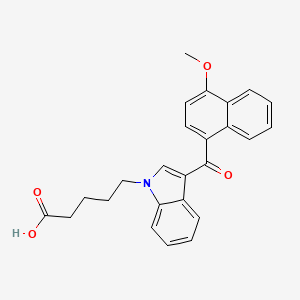 Chemical structure of JWH 081 N-pentanoic acid metabolite