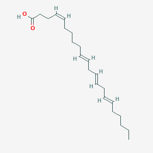 Chemical structure of Docosa-4,10,13,16-tetraenoic acid