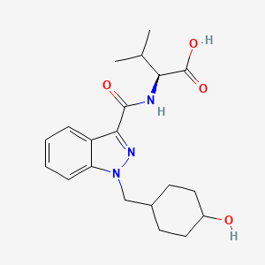Chemical structure of AB-CHMINACA metabolite M3A