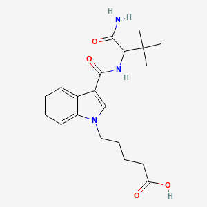 Chemical structure of ADBICA N-pentanoic acid metabolite