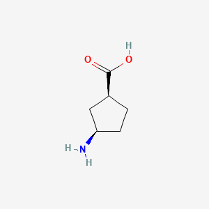 Chemical structure of 3-Aminocyclopentane-1-carboxylic acid