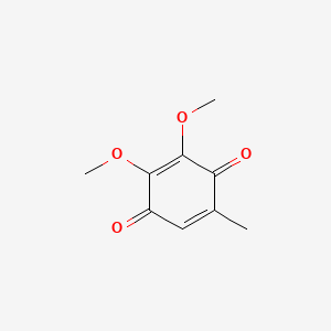 Chemical structure of 2,3-Dimethoxy-5-methyl-p-benzoquinone