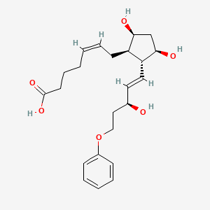 Chemical structure of 17-phenoxy trinor Prostaglandin F2α