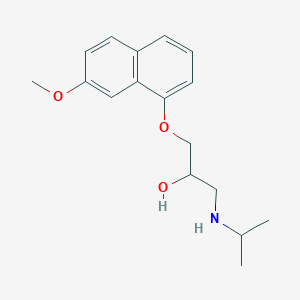 Chemical structure of rac-7-methoxy Propranolol
