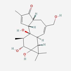 Chemical structure of 4-deoxy-4α-Phorbol