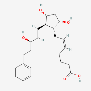 Chemical structure of 15(R)-17-phenyl trinor Prostaglandin F2α