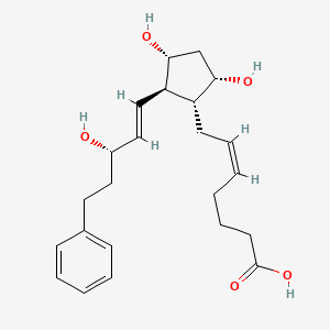 Chemical structure of 8-iso-17-phenyl trinor Prostaglandin F2β