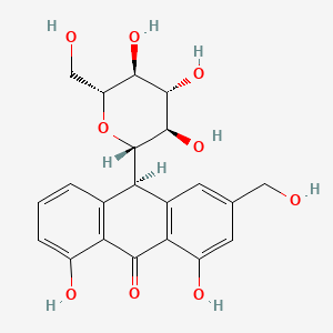 Chemical structure of Aloin B