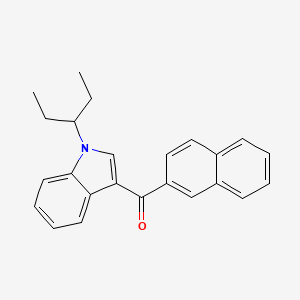 Chemical structure of JWH 018 2'-naphthyl-N-(1-ethylpropyl) isomer