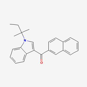 Chemical structure of JWH 018 2'-naphthyl-N-(1,1-dimethylpropyl) isomer