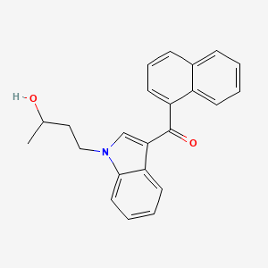 Chemical structure of (±)-JWH 073 N-(3-hydroxybutyl) metabolite