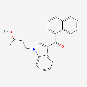 Chemical structure of (S)-(+)-JWH 073 N-(3-hydroxybutyl) metabolite