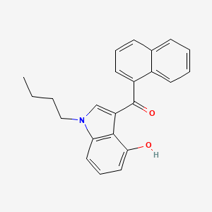 Chemical structure of JWH 073 4-hydroxyindole metabolite