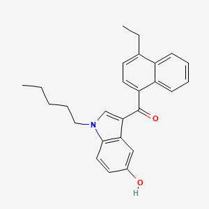 Chemical structure of JWH 210 5-hydroxyindole metabolite