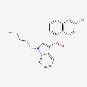 Chemical structure of JWH 398 6-chloronaphthyl isomer