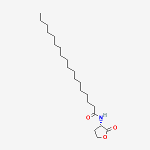 Chemical structure of N-(2-Oxooxolan-3-yl)octadecanamide