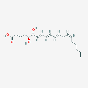 Chemical structure of 5(S),6(R)-11-trans DiHETE