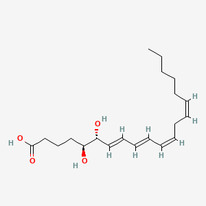 Chemical structure of 5(S),6(R)-DiHETE