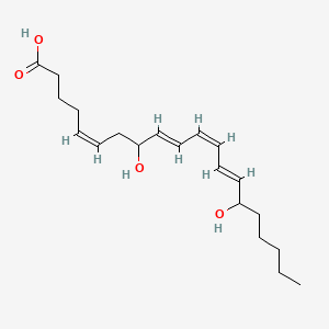 Chemical structure of 8(S),15(S)-DiHETE