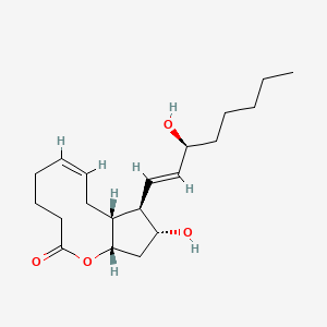 Chemical structure of PGF2alpha-1,9-lactone