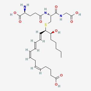 Chemical structure of 14,15-Leukotriene C4