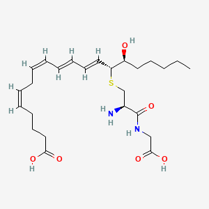 Chemical structure of 14,15-Leukotriene D4
