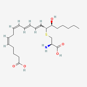 Chemical structure of 14,15-Leukotriene E4