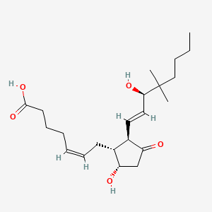 Chemical structure of 16,16-dimethyl Prostaglandin D2