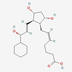 Chemical structure of 15-cyclohexyl pentanor Prostaglandin F2α