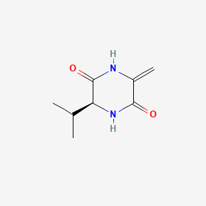 Chemical structure of Cyclo(δ-Ala-L-Val)