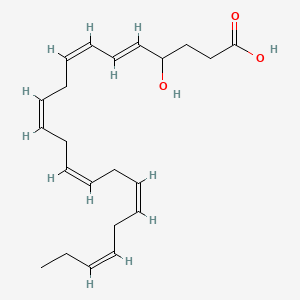 Chemical structure of (±)4-HDHA