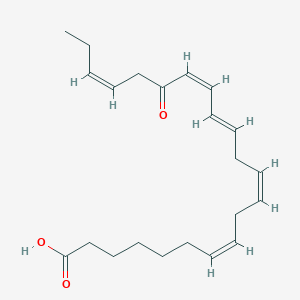 Chemical structure of 17-keto-(7Z,10Z,13Z,15E,19Z)-docosapentaenoic acid