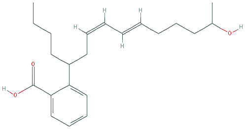 Chemical structure of Anacardic Acid Diene
