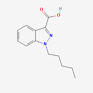 Chemical structure of AB-PINACA 3-carboxyindazole metabolite