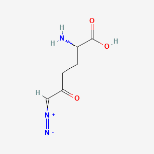 Chemical structure of 6-diazo-5-oxo-L-nor-Leucine