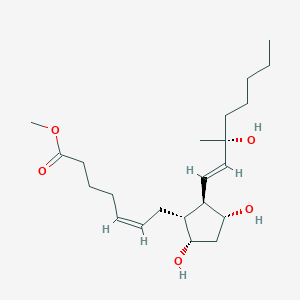 Chemical structure of 15(R)-15-methyl Prostaglandin F2α methyl ester
