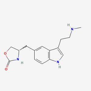 Chemical structure of N-desmethyl Zolmitriptan