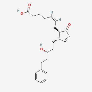 Chemical structure of 17-phenyl trinor-13,14-dihydro Prostaglandin A2