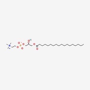 Chemical structure of 1-Stearoyl-2-hydroxy-sn-glycero-3-PC