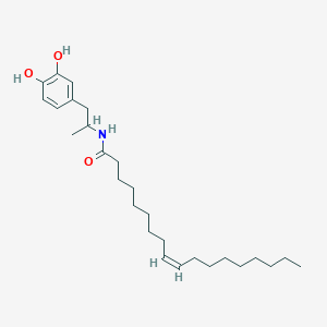 Chemical structure of N-(1-(3,4-Dihydroxyphenyl)propan-2-yl)oleamide