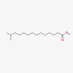Chemical structure of 13-methyl Myristic Acid