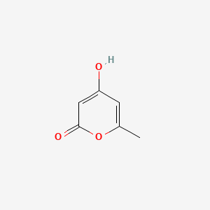 Chemical structure of 4-Hydroxy-6-methyl-2-pyrone