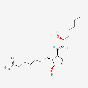 Chemical structure of 11-deoxy Prostaglandin F1β