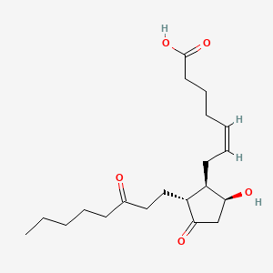 Chemical structure of 13,14-Dihydro-15-keto-pgd2