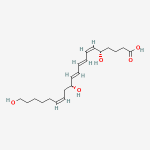 Chemical structure of 20-hydroxy Leukotriene B4
