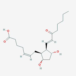 Chemical structure of 8-Iso-15-keto PGF2alpha