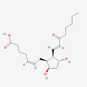 Chemical structure of 8-iso-15-keto Prostaglandin F2β