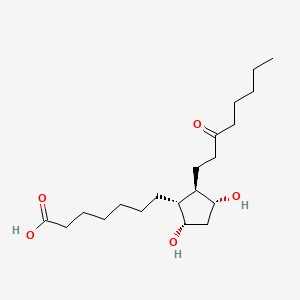 Chemical structure of 13,14-dihydro-15-keto-PGF1alpha