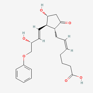 Chemical structure of 16-phenoxy tetranor Prostaglandin E2