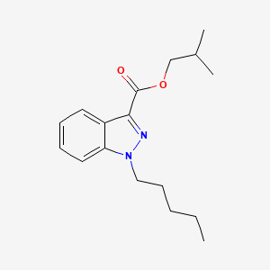 Chemical structure of Isobutyl 1-pentyl-1H-indazole-3-carboxylate